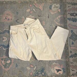 White Zara Straight Leg Jeans
